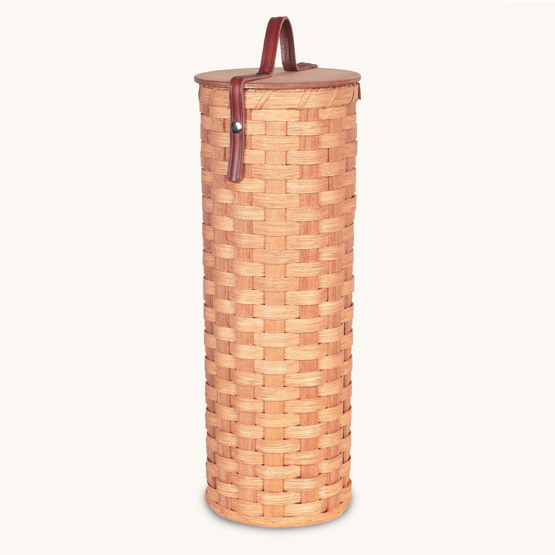 Toilet Paper Storage Basket | Amish Wicker 4-Roll Holder w/Lid