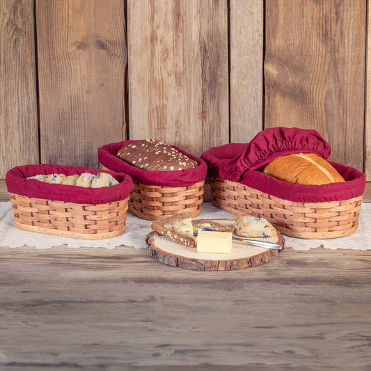 3-Piece Bread Warming Basket Set | Get One Basket FREE! Plain