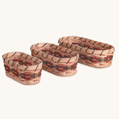 3-Piece Bread Warming Basket Set | Get One Basket FREE! Wine & Green