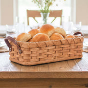 Bread Serving Basket | Amish Wicker Large Bread Basket Plain