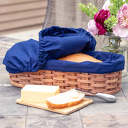 Large Bread Warming Basket | Amish Family Size & French Bread Basket Plain