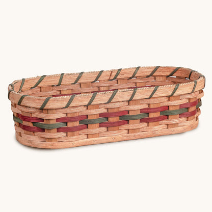 Large Bread Warming Basket | Amish Family Size & French Bread Basket Wine & Green