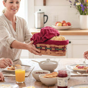 Small Bread Warmer Basket 4-Piece Set | Microwave-Ready Bundle