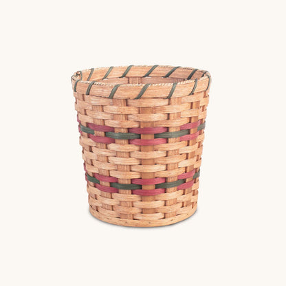 Church Offering Basket | Wicker Collection Basket (9 1/2" Tall) Wine & Green