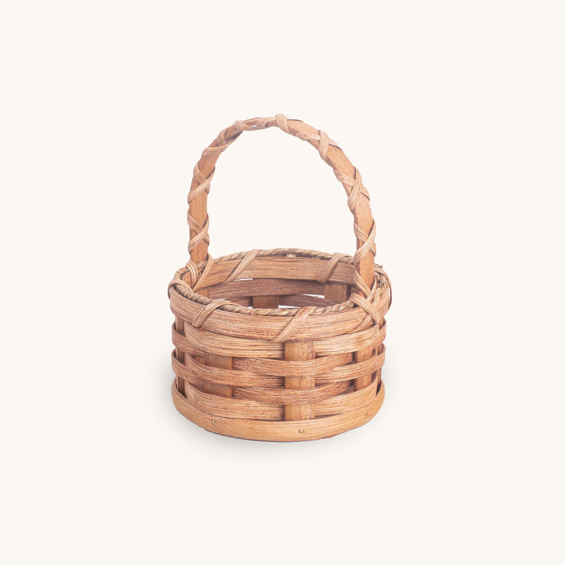 Flower Girl Basket | Vintage Rustic Amish Wicker Wedding Basket Plain