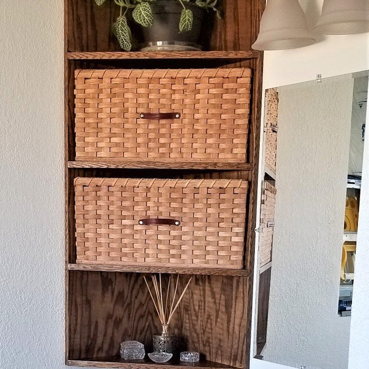 Triangle Shaped Baskets | Custom Size Triangular Wicker Storage