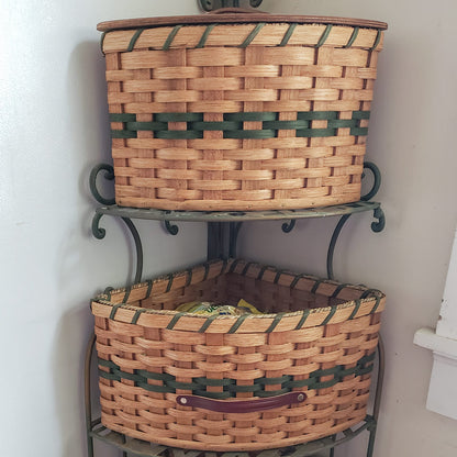 Wicker Corner Baskets | Custom Size Woven Corner Storage Baskets