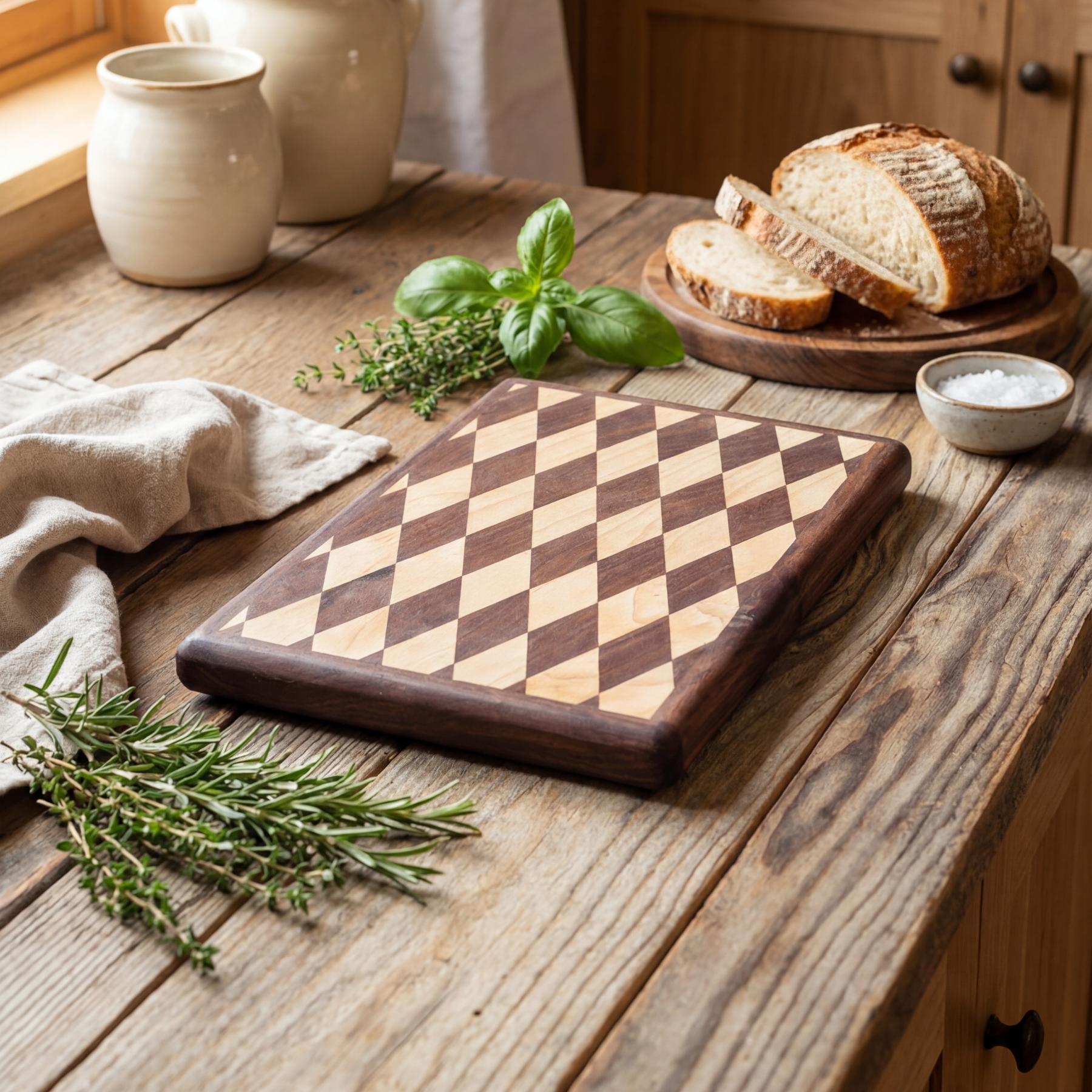 Amish Legacy Diamond Board | Handmade Butcher’s Cutting Board 7.5” x 11.5”