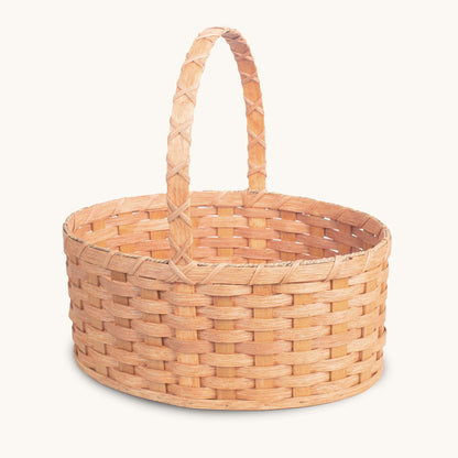 Large Oval Easter Basket | Natural Oversized Amish Woven Wicker