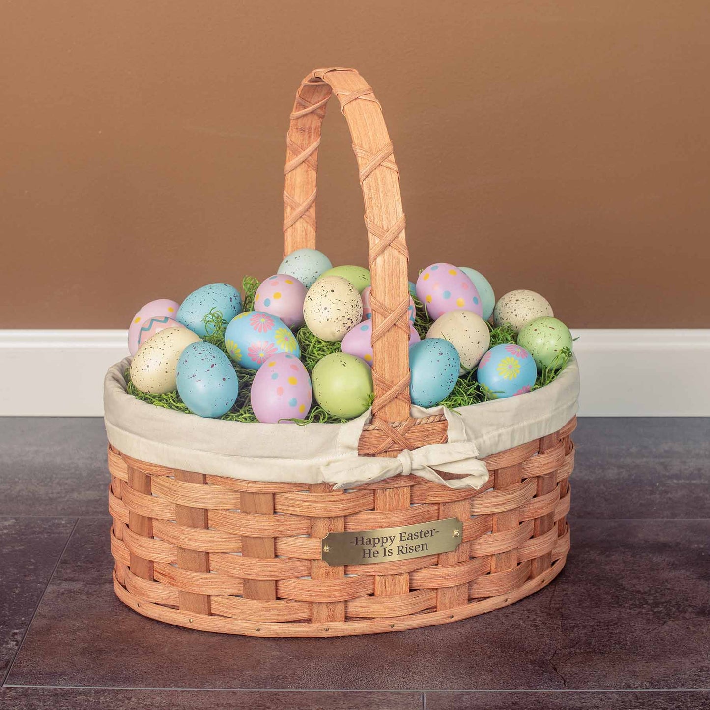 Medium Oval Easter Basket | Natural Decorative Amish Woven Wicker