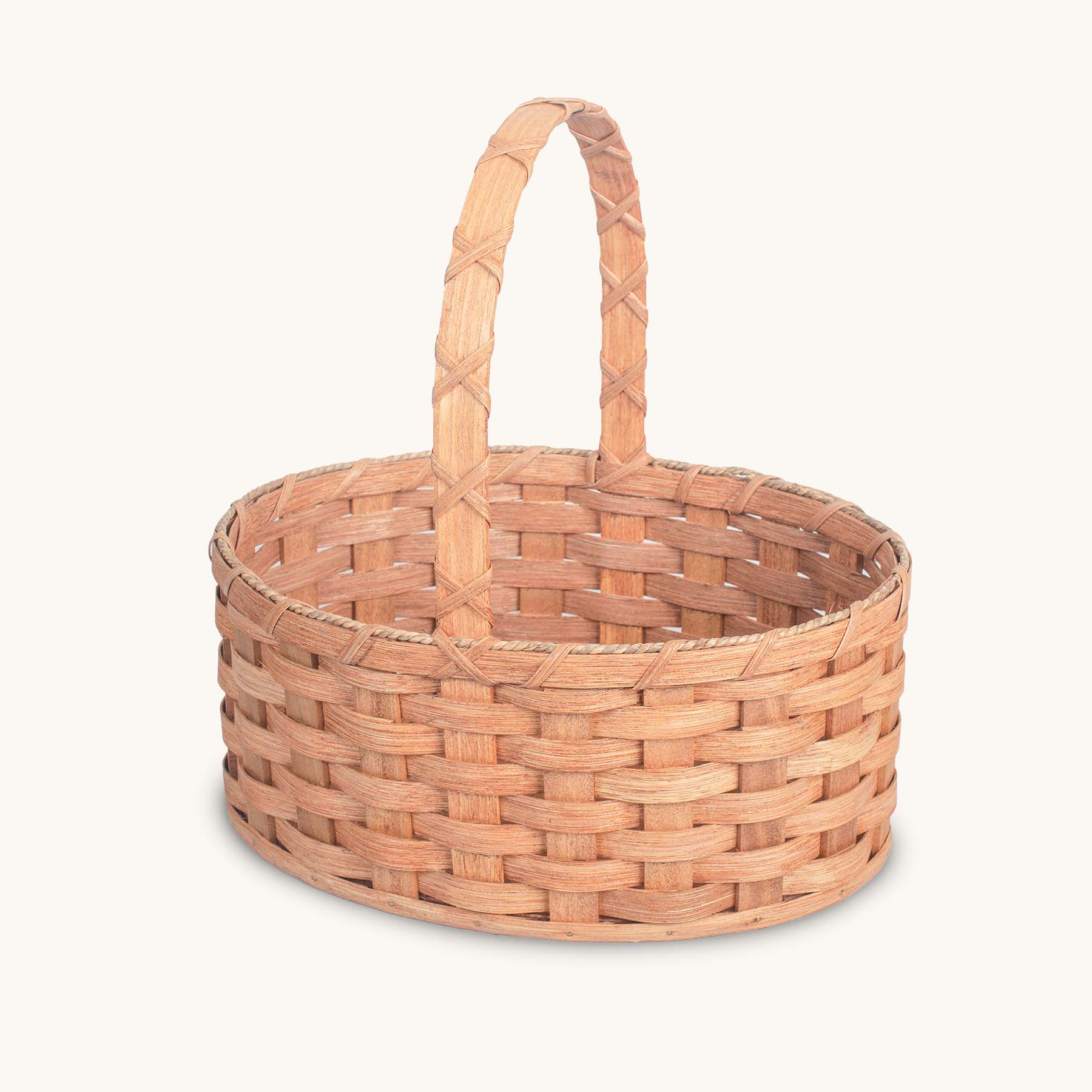 Medium Oval Easter Basket | Natural Decorative Amish Woven Wicker