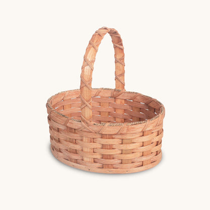 Small Oval Easter Basket | Natural Rustic Amish Woven Wicker