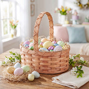 Small Oval Easter Basket | Natural Rustic Amish Woven Wicker Plain