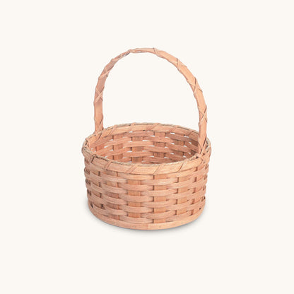 Small Round Easter Basket | Rustic Vintage Amish Woven Wicker