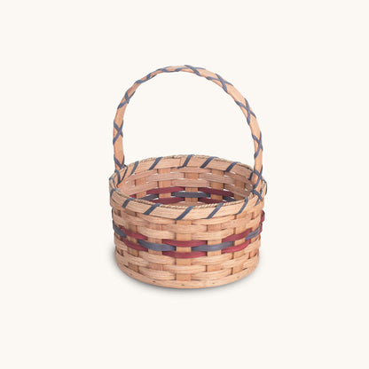 Small Round Easter Basket | Rustic Vintage Amish Woven Wicker