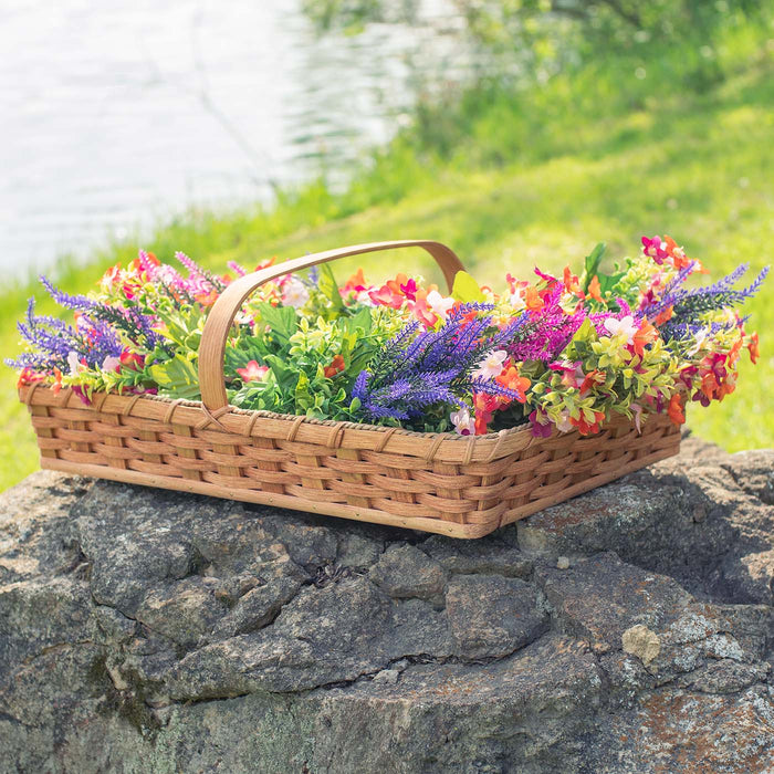 Flower Gathering Basket | Amish Woven Wicker French Style Basket