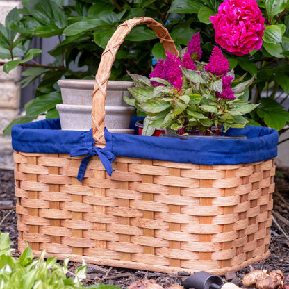 Extra Large Gathering Basket | Amish Woven Wicker Garden Basket Plain