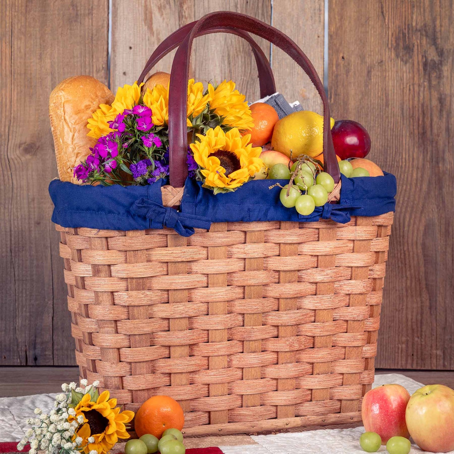Farmers’ Market Shopping Bag | Amish Wicker Produce Carrier Plain