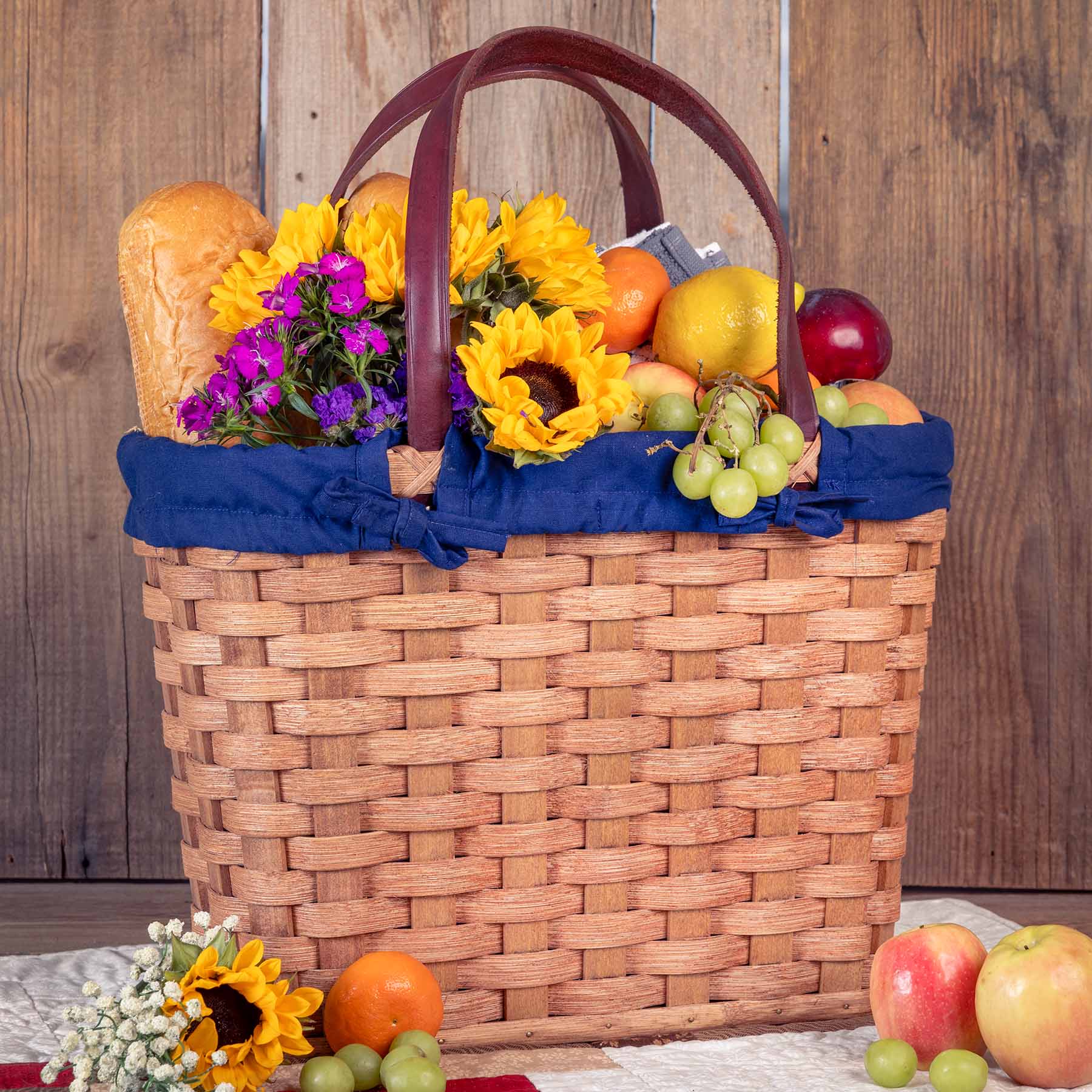 Farmers’ Market Shopping Bag | Amish Wicker Produce Carrier Plain