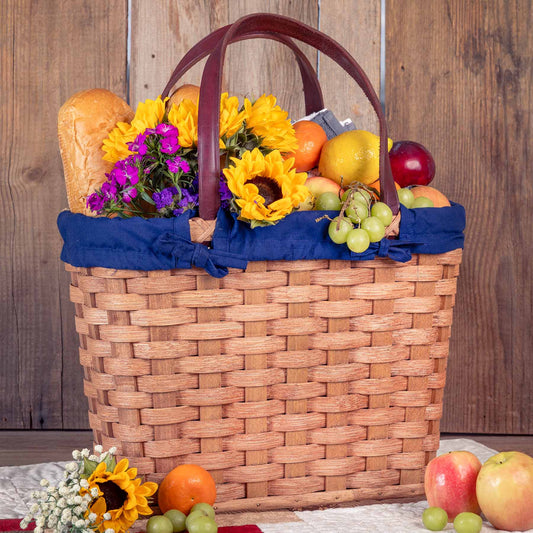 Farmers’ Market Shopping Bag | Amish Wicker Produce Carrier Plain