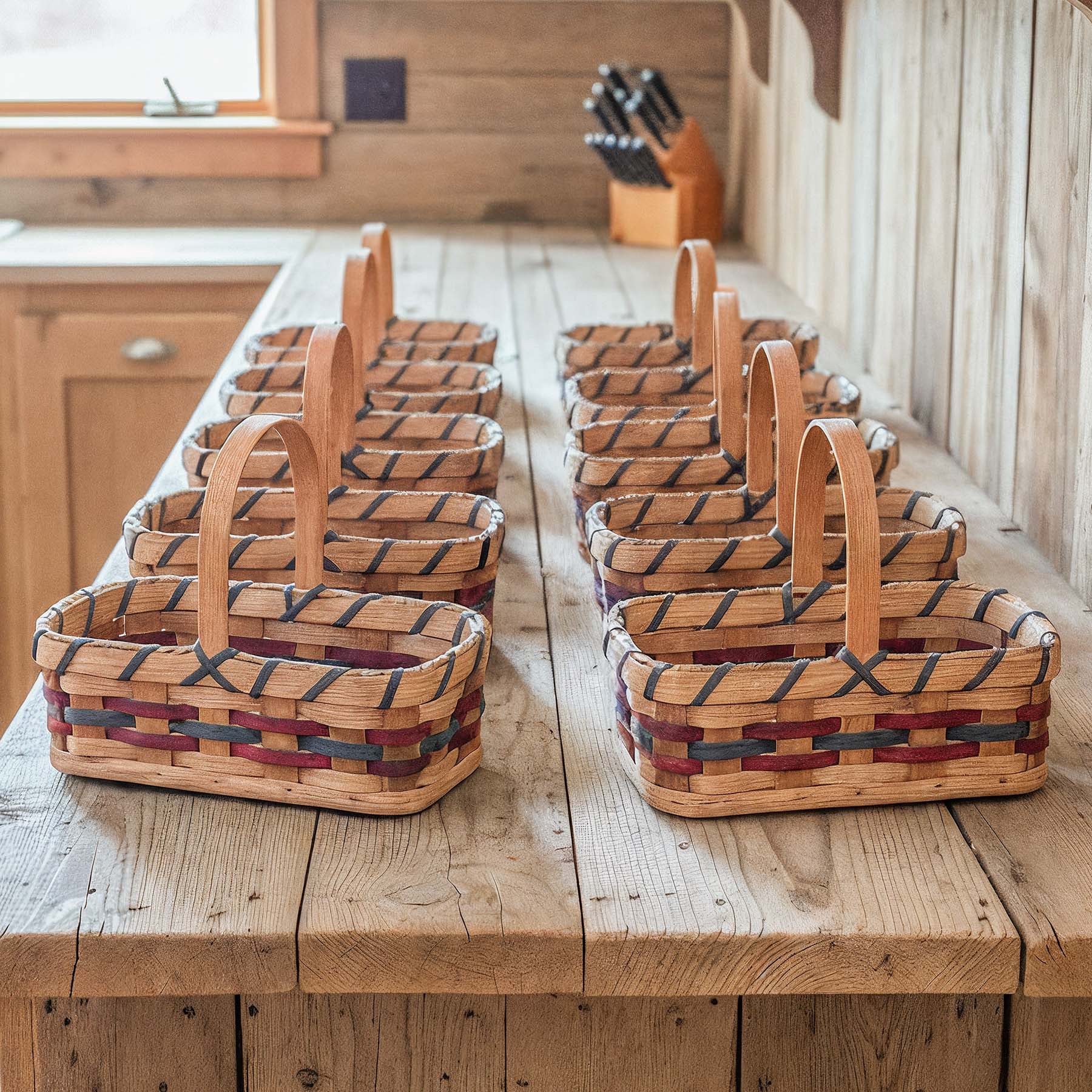 “Blessings Basket” Collection (10 Baskets) | Group Gift 10-Pack Wine & Blue