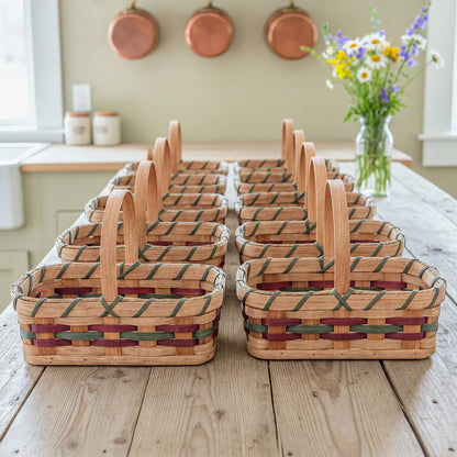 “Blessings Basket” Collection (10 Baskets) | Group Gift 10-Pack Wine & Green