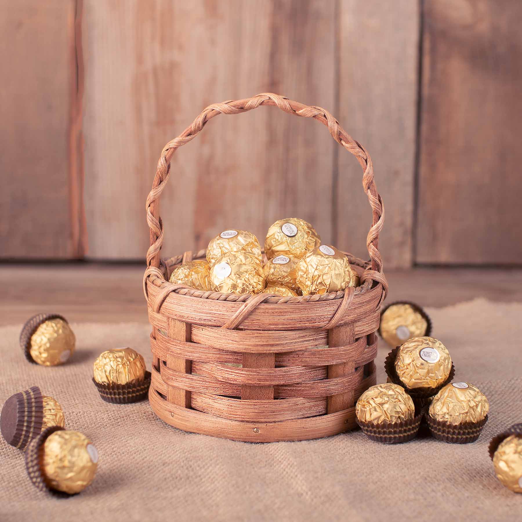 Candy & Gift Giving Basket | Amish Wicker Basket w/Handle Plain