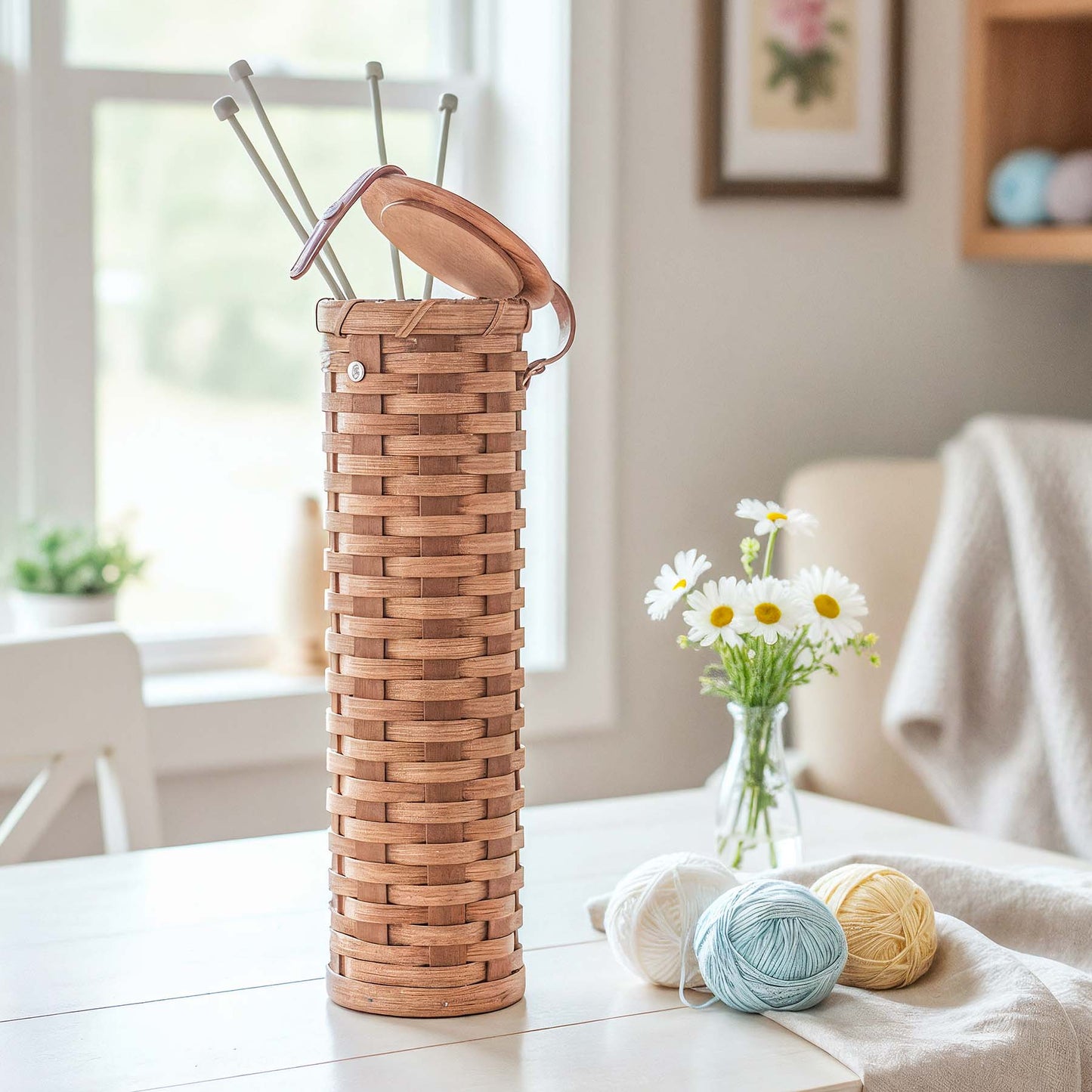 Knitting Needle Storage | Amish Needle & Crochet Hook Organizer Case Plain