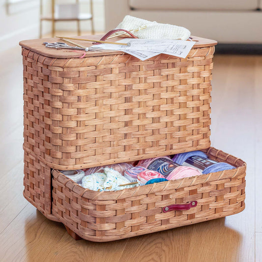 The Yarn Barn | Extra-Large Amish Knitting & Crochet Organizer Plain