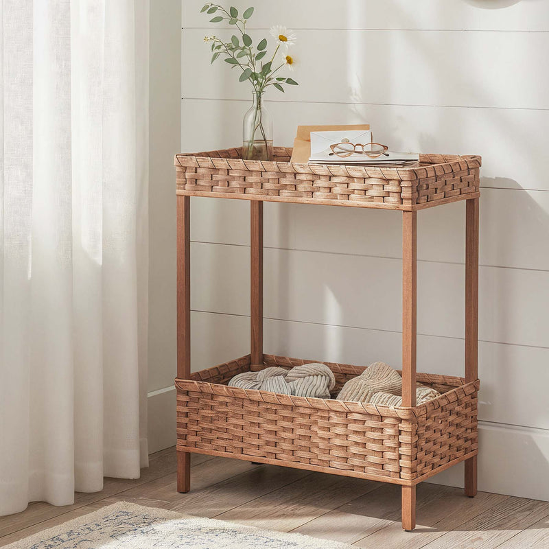 Entryway Table with Storage | Amish Console Table & Hallway Organizer Plain