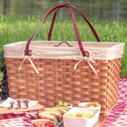 Extra-Large Picnic Basket | Giant Amish Woven Wicker Picnic Hamper Plain