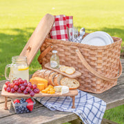 Homestead Picnic Basket | Amish Farmhouse Fellowship Meal Carrier Plain