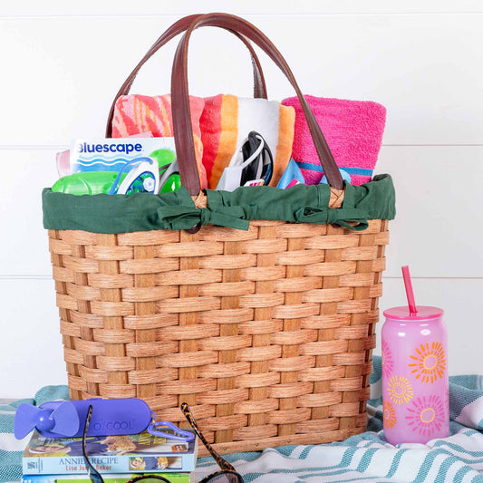 Wicker Tote Bag | Amish Crafted Carryall Basket Handbag Plain