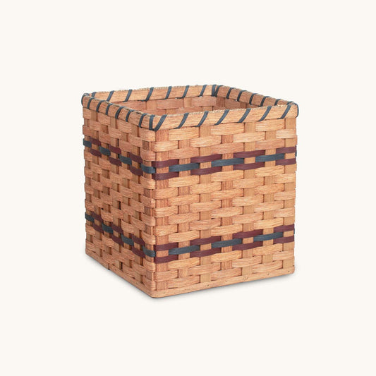12” x 12” Cube Basket | Serving & Decorative Basket Wine & Blue