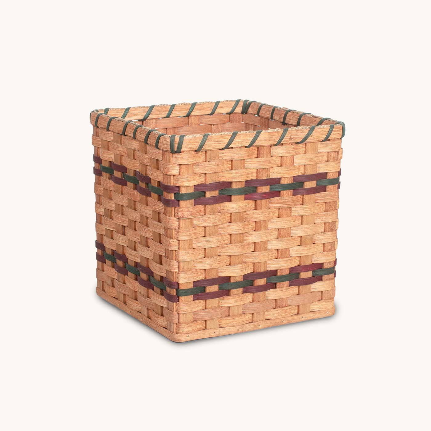 12” x 12” Cube Basket | Serving & Decorative Basket Wine & Green