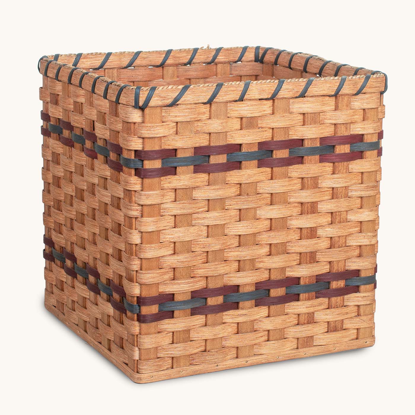 14” x 14” Cube | Display & Organizing Basket Wine & Blue