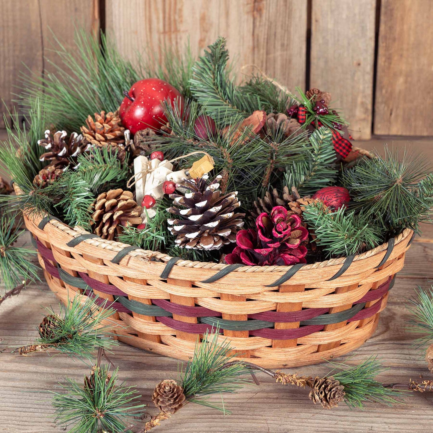 Large Kitchen & Bathroom Basket | Display & Organizing Basket Wine & Green