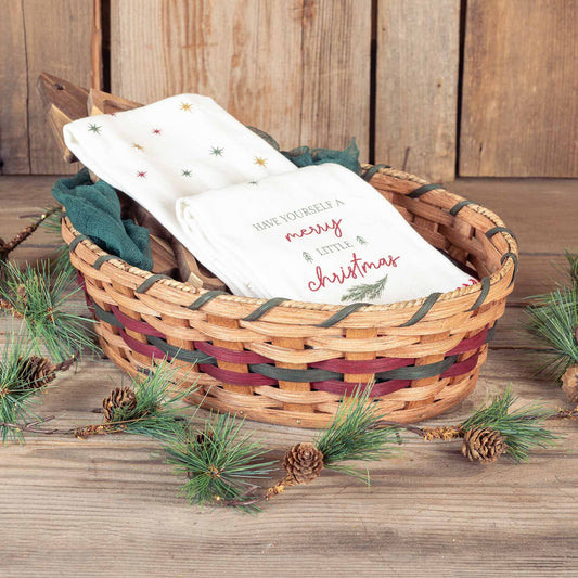 Medium Kitchen & Bathroom Basket | Serving & Decorative Basket Wine & Green