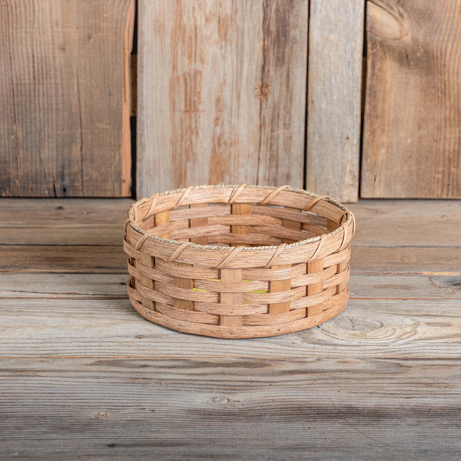 SALE! 10" Diameter x 4" Tall Amish Handmade Round Basket