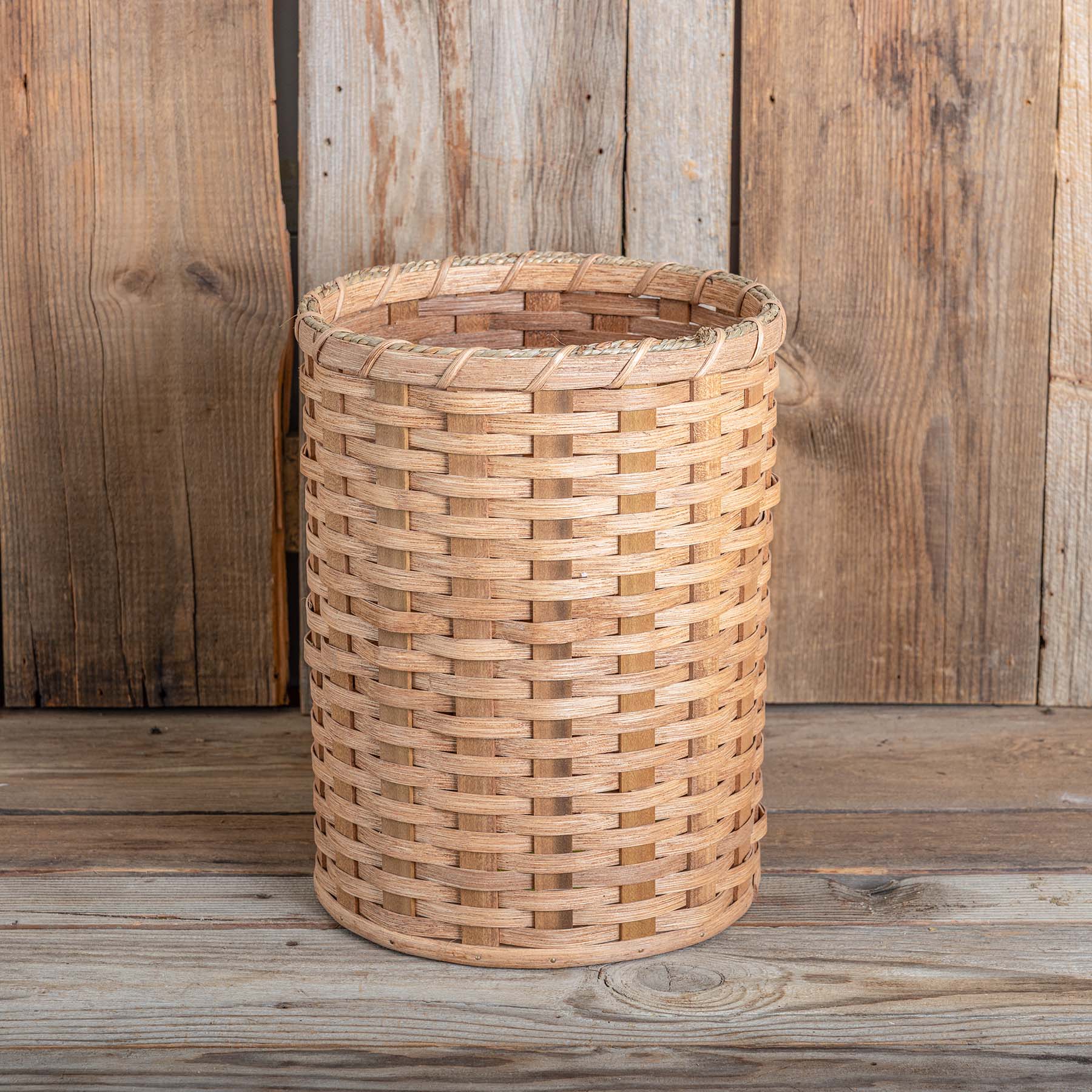SALE! 12" Diameter x 15" Tall Amish Handmade Round Basket