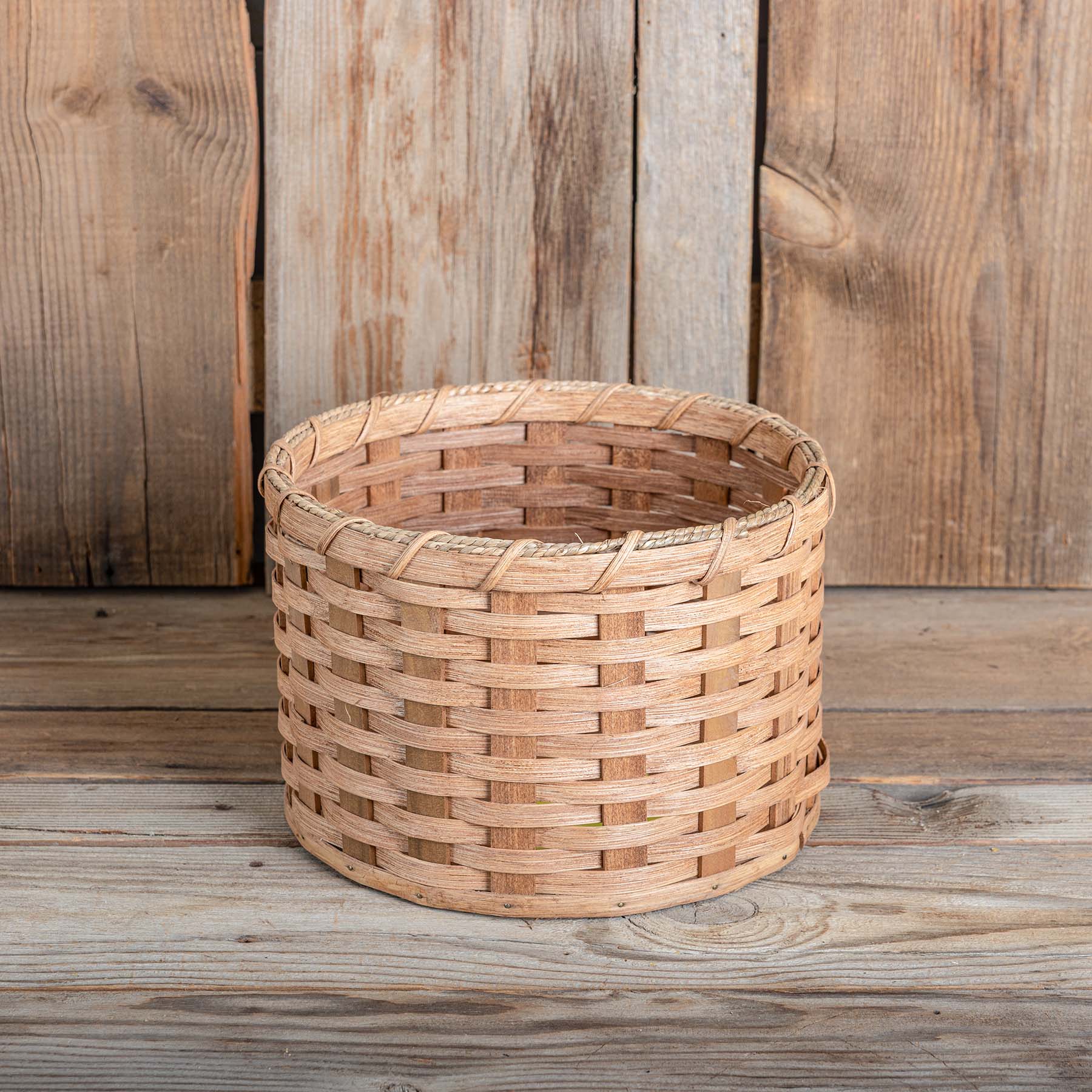 SALE! 12" Diameter x 8" Tall Amish Handmade Round Basket
