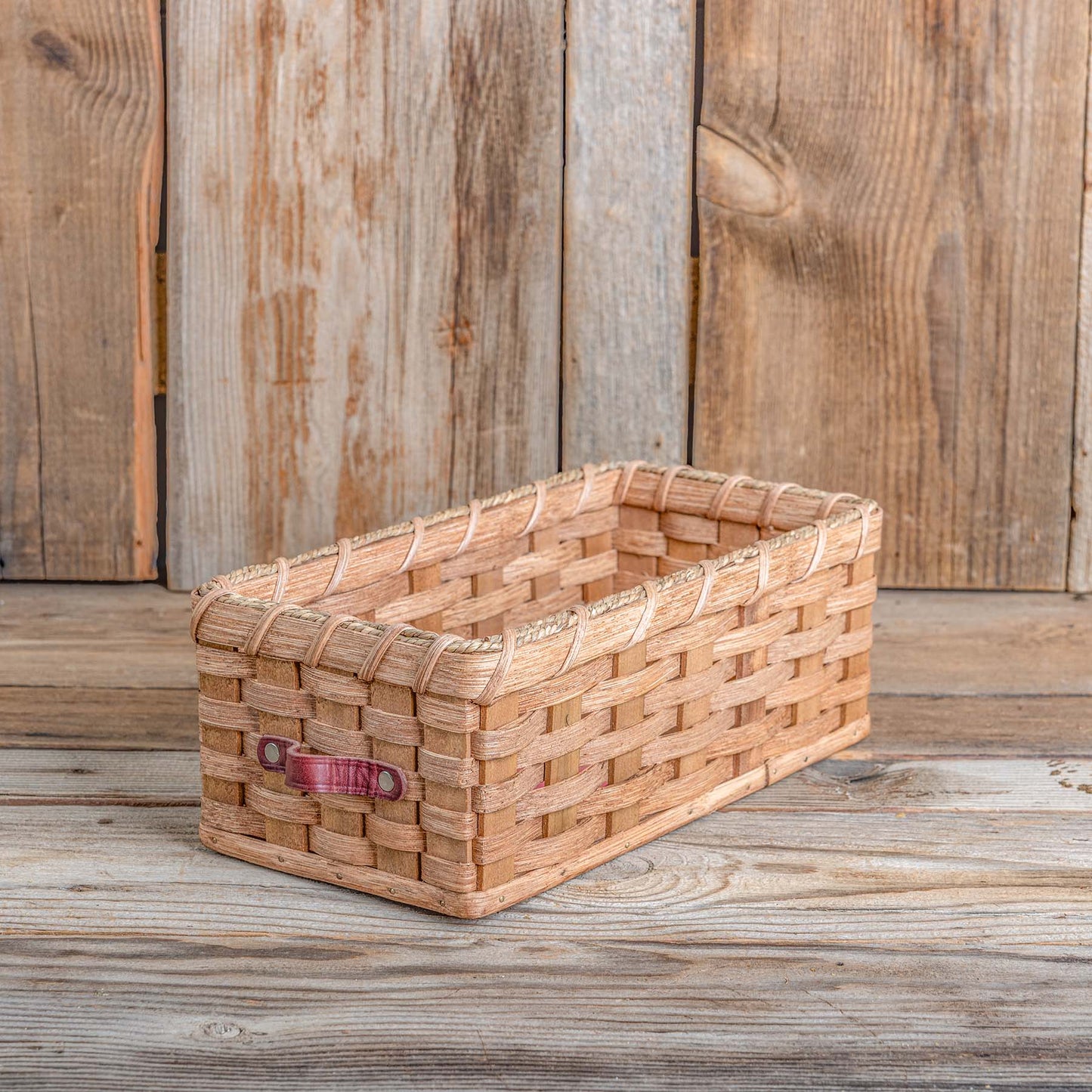 SALE! 14" x 7" x 5" Tall Amish Handmade Rectangle Basket