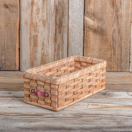 SALE! 14" x 7" x 5" Tall Amish Handmade Rectangle Basket