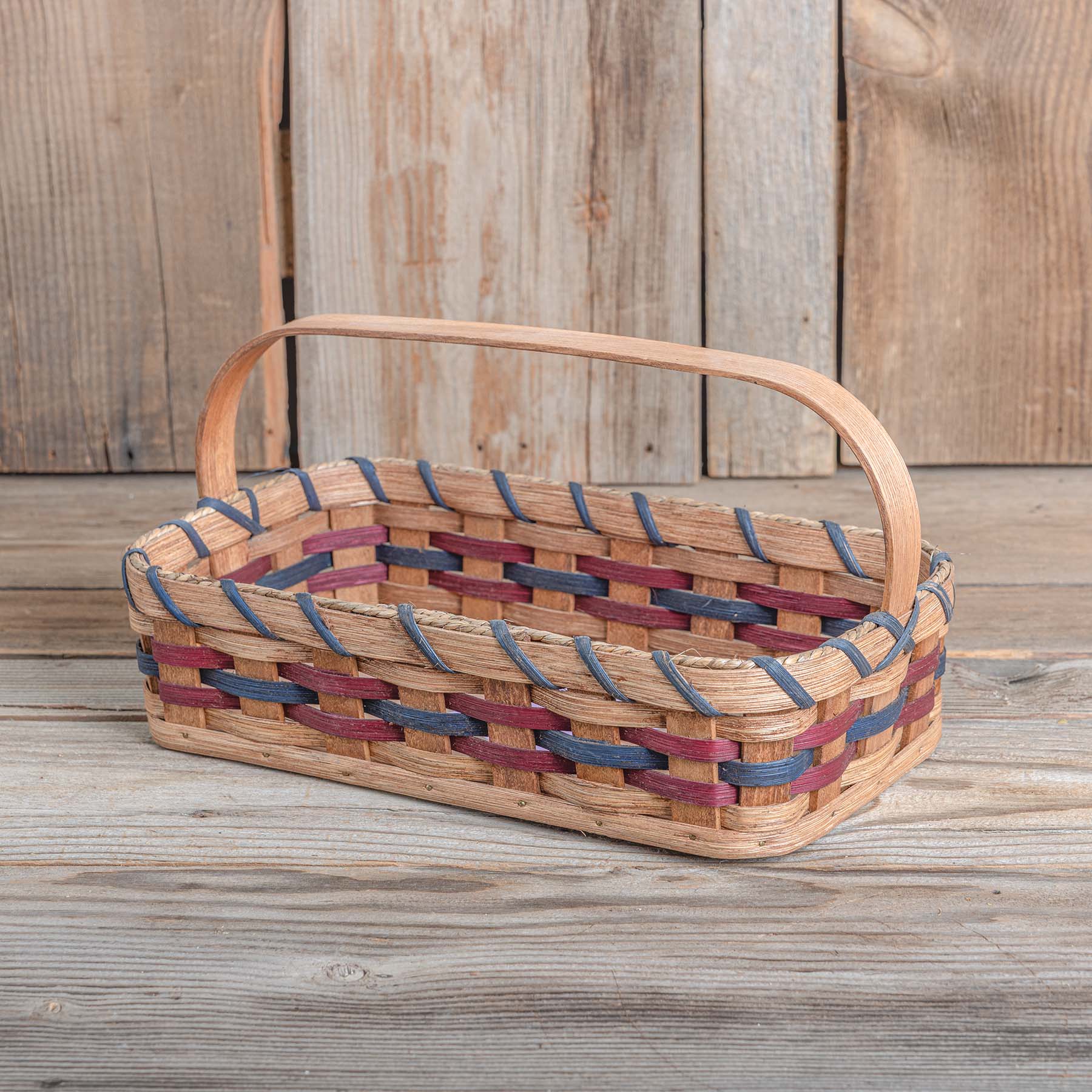 SALE! 14" x 8" x 7" Tall Carry Along Wood Handled Utility Basket