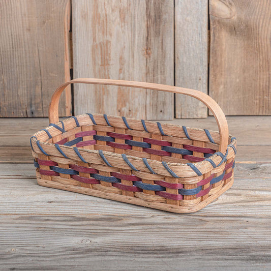 SALE! 14" x 8" x 7" Tall Carry Along Wood Handled Utility Basket