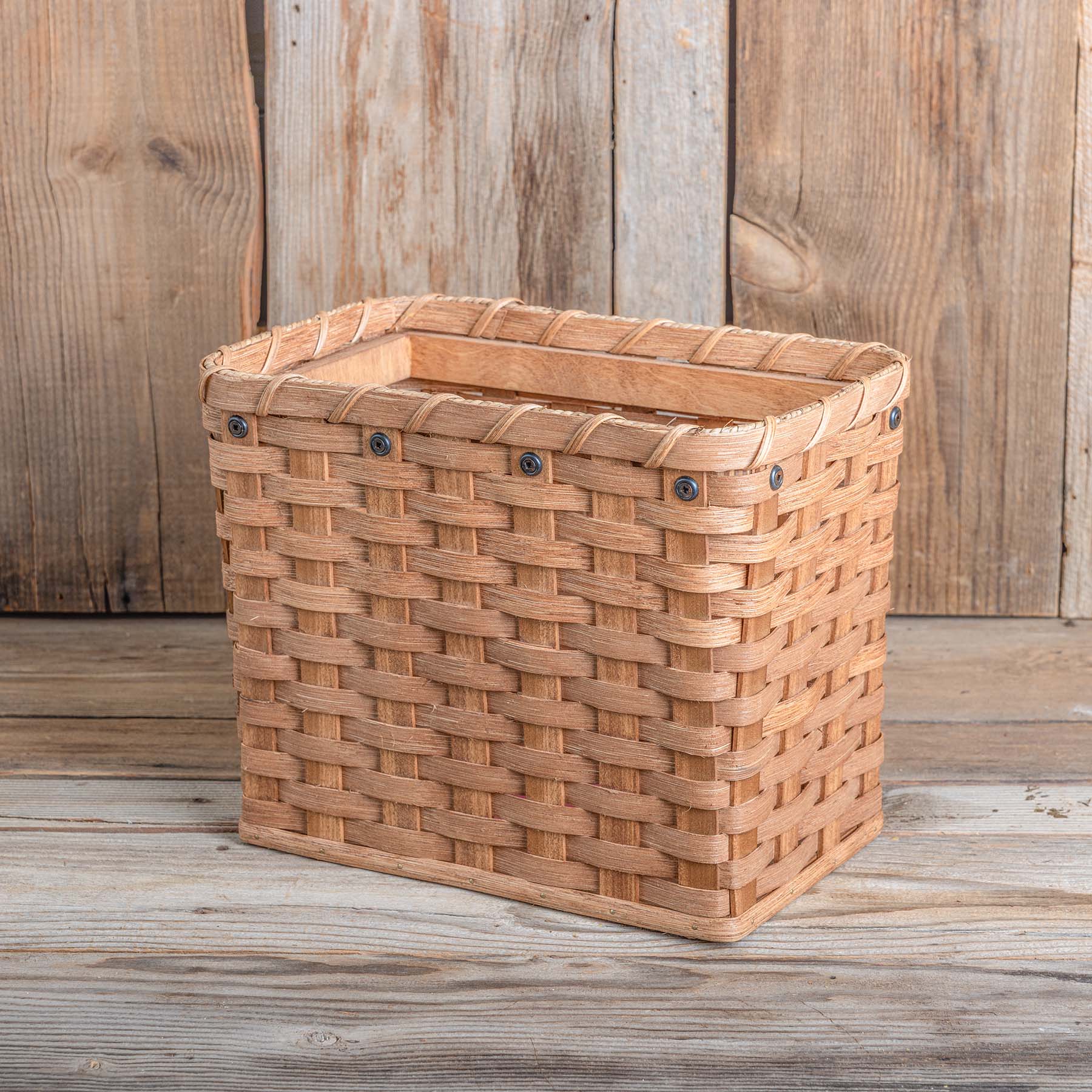 SALE! 14" x 9" x 11" Tall Amish Handmade Rectangle Basket w/Frame