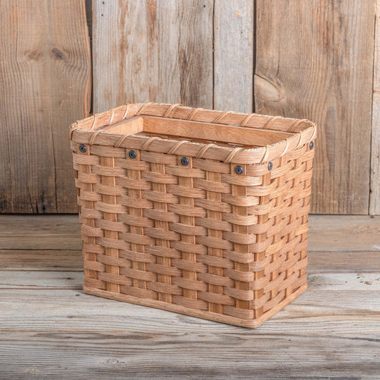SALE! 14" x 9" x 11" Tall Amish Handmade Rectangle Basket w/Frame