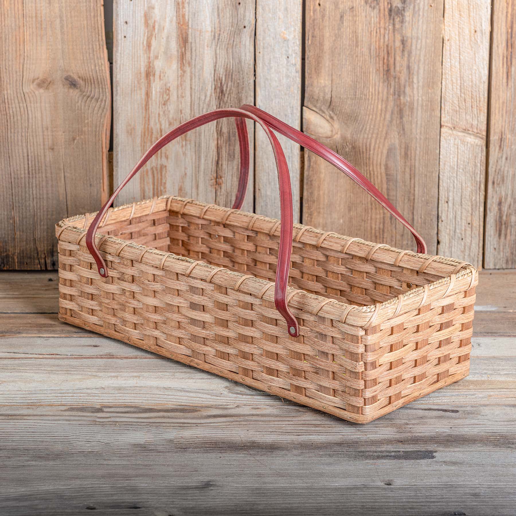 SALE! 24" x 10" x 6" Tall  Rectangle Basket w/Long Carry Straps & Feet
