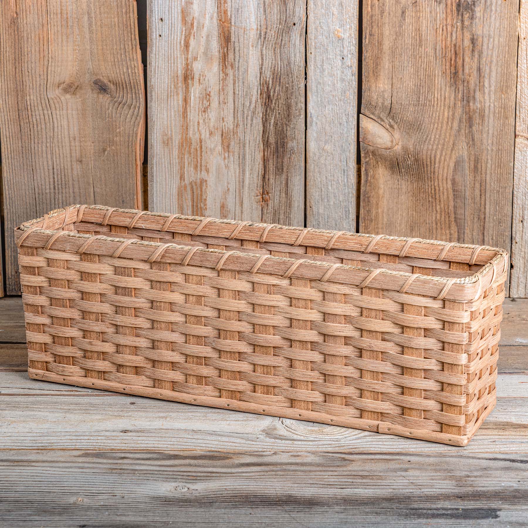 SALE! 24" x 6" x 8" Tall Amish Handmade Rectangle Basket