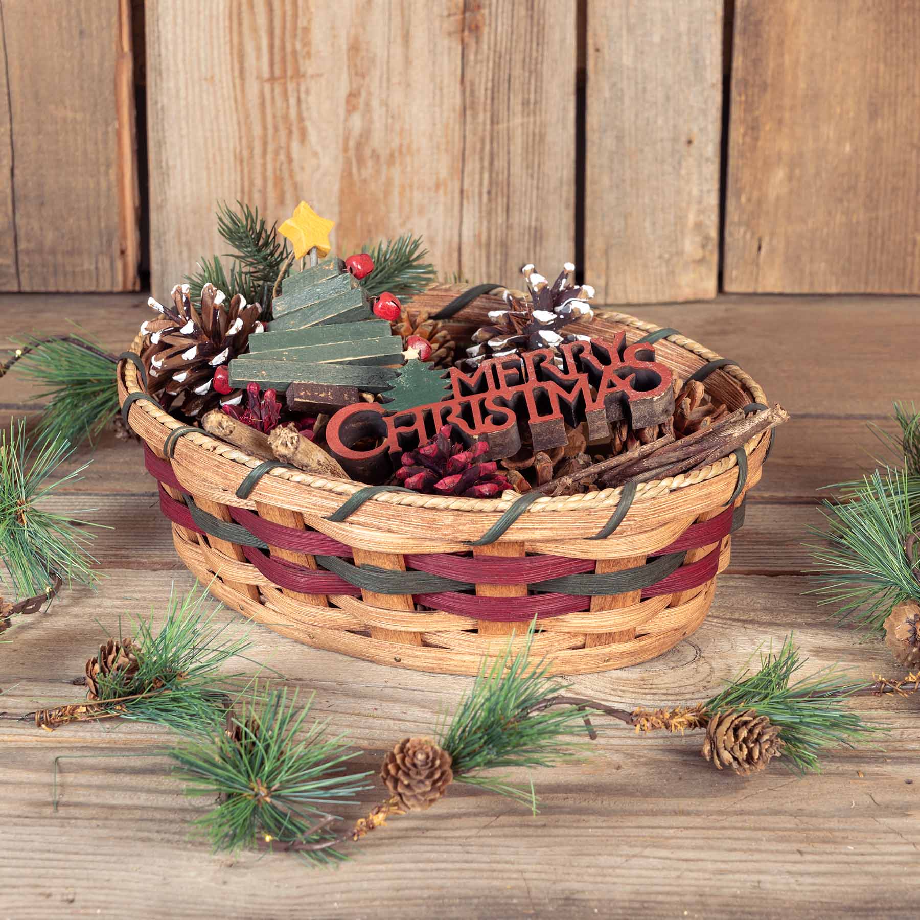 Small Kitchen & Bath Basket | Bread Serving or Counter Basket Wine & Green